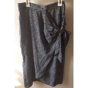 High Waisted Wrapped Midi Skirt